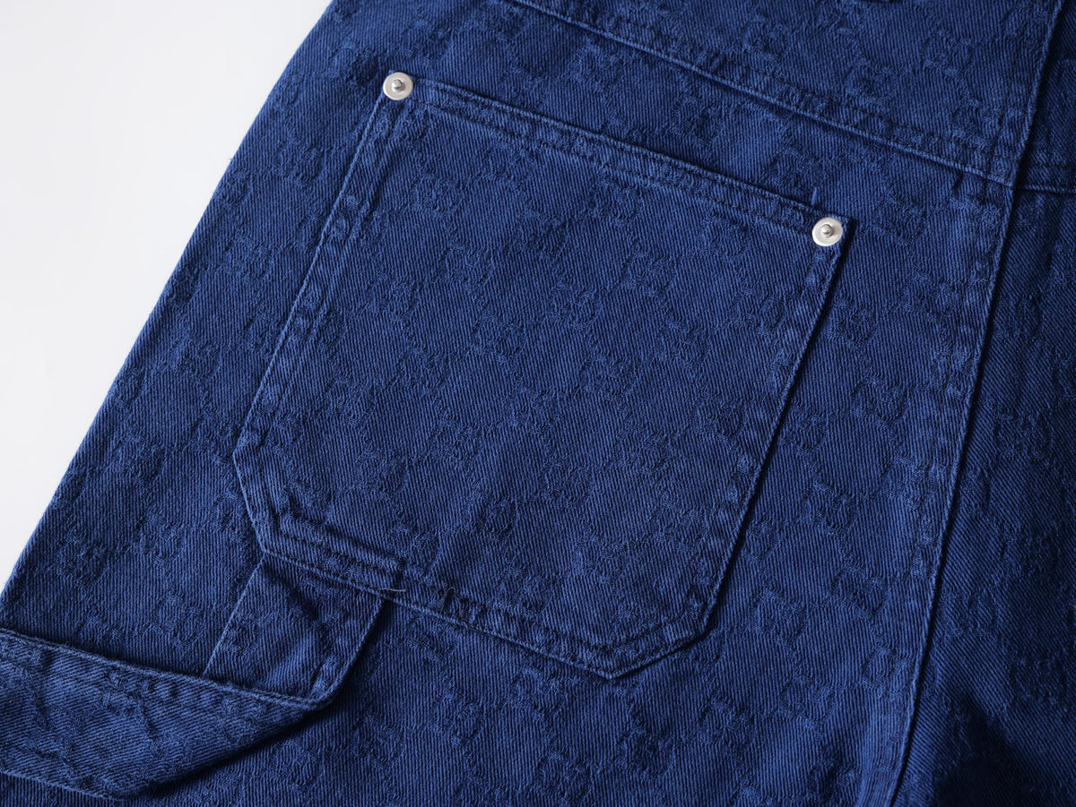 260813 New high-quality gradient-patterned double-G jacquard shorts with subtle texture