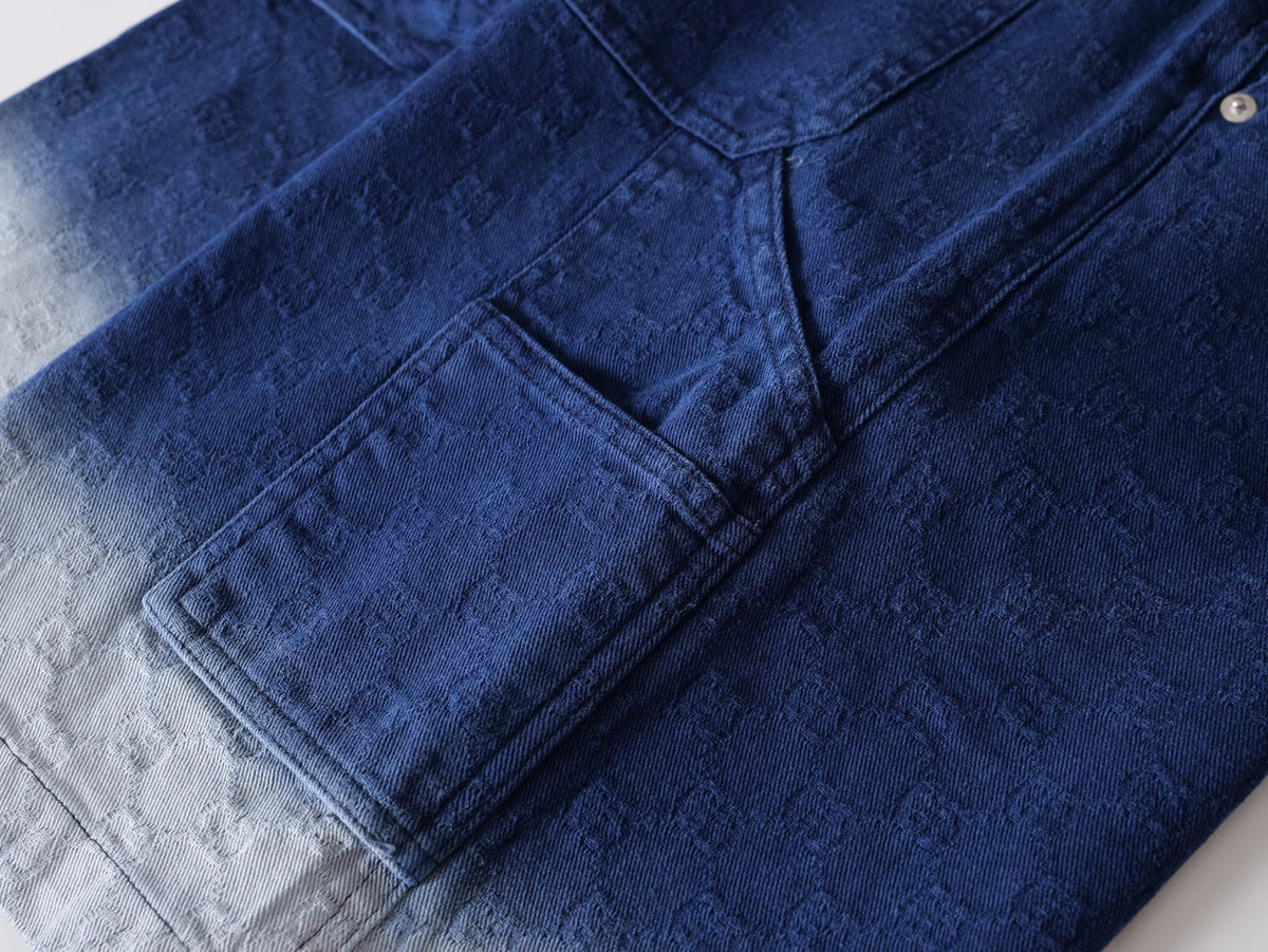 260813 New high-quality gradient-patterned double-G jacquard shorts with subtle texture