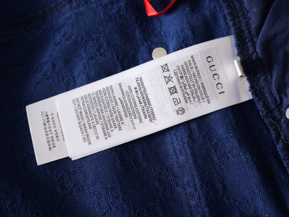 260813 New high-quality gradient-patterned double-G jacquard shorts with subtle texture
