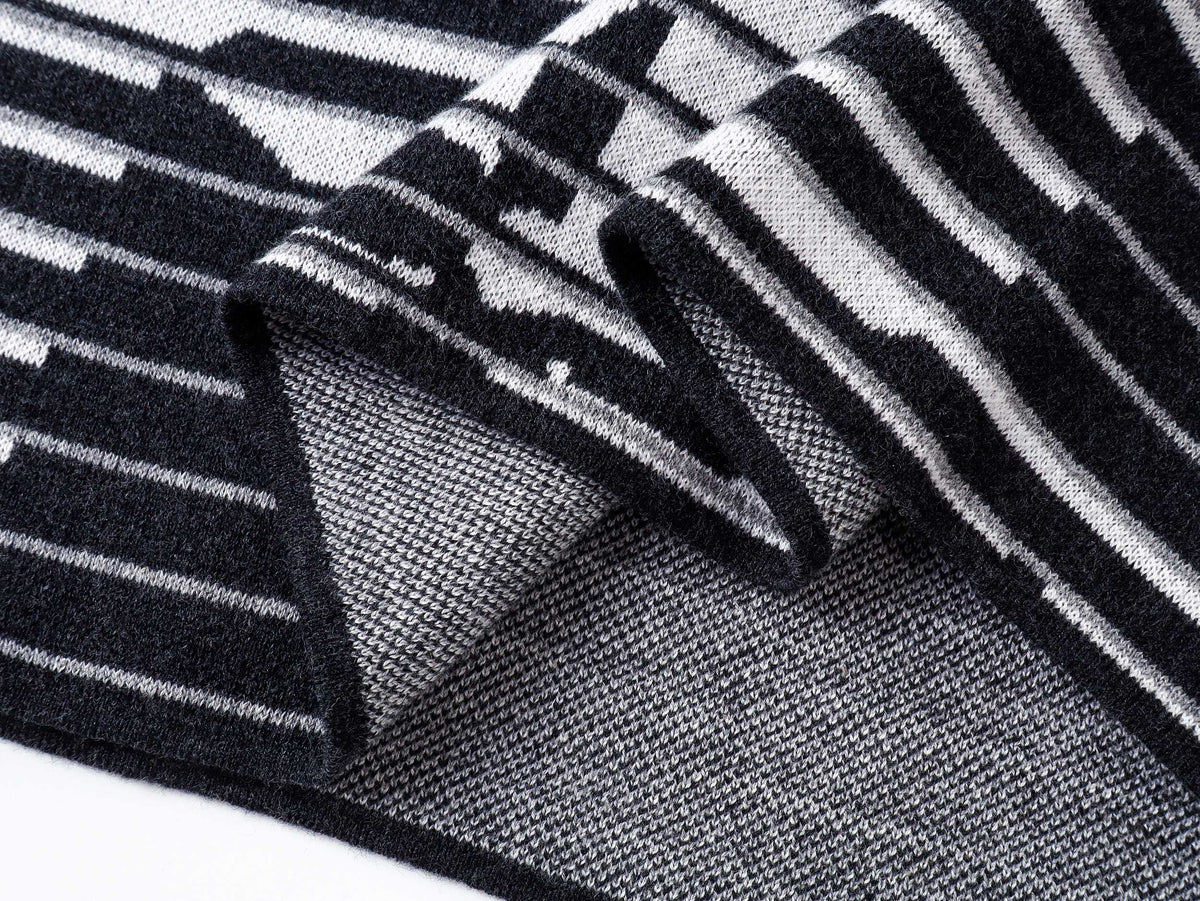 260813 New high-quality optical illusion old-age wrinkled striped knitted short-sleeved shirt