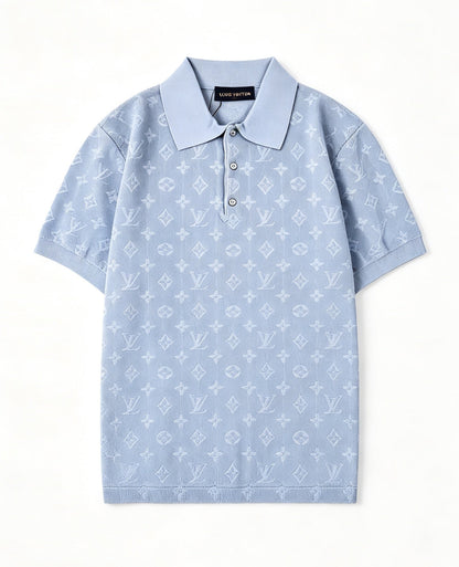 260813 New high-quality short-sleeved buttoned full-print POLO shirt