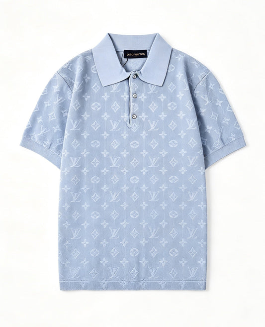 260813 New high-quality short-sleeved buttoned full-print POLO shirt