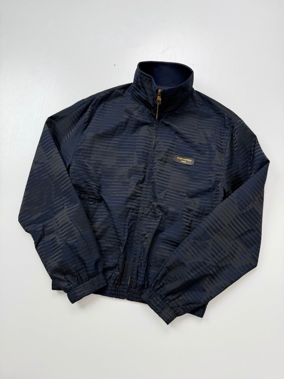 260813 ew high-quality textured jacquard blended V-neck zipper jacket with collar