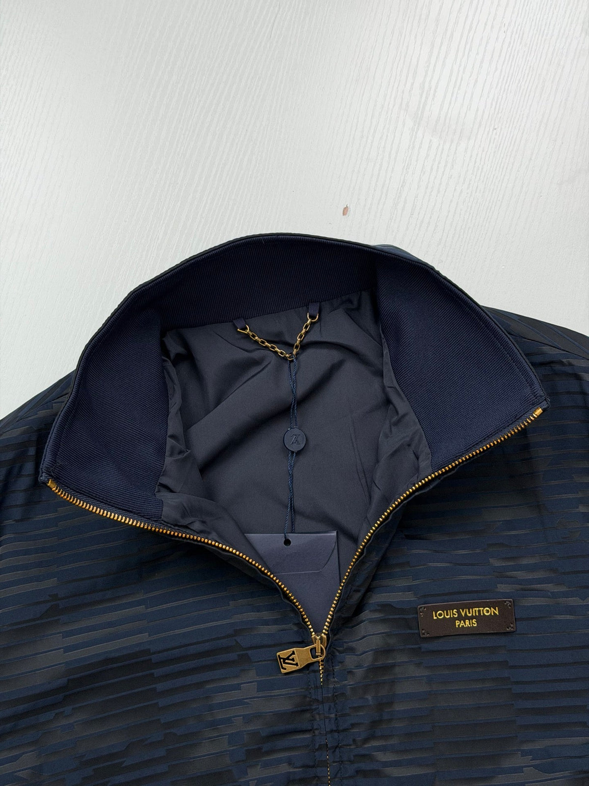260813 ew high-quality textured jacquard blended V-neck zipper jacket with collar