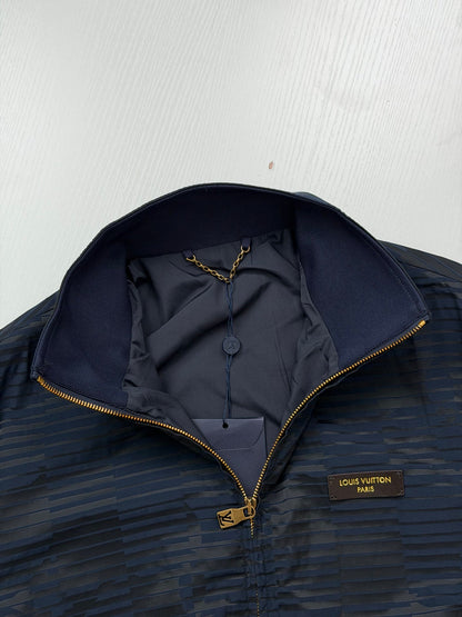 260813 ew high-quality textured jacquard blended V-neck zipper jacket with collar