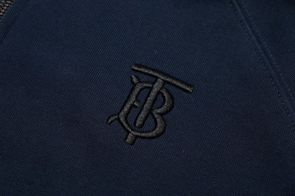 260813 New high-quality quilted checkered embroidered letter zipper pullover hooded hoodie