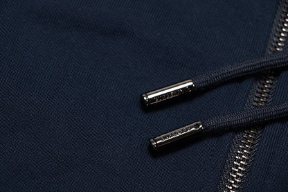 260813 New high-quality quilted checkered embroidered letter zipper pullover hooded hoodie
