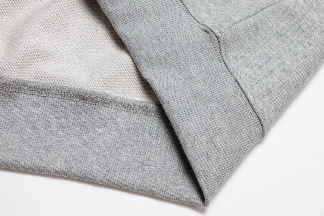 260813 New high-quality quilted checkered embroidered letter zipper pullover hooded hoodie
