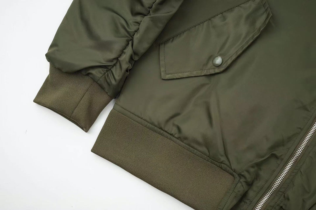 260813 New high-quality triangular-shaped flight jacket coat