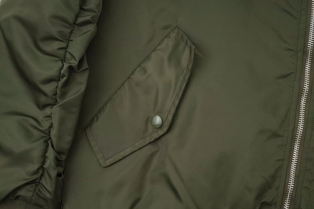 260813 New high-quality triangular-shaped flight jacket coat