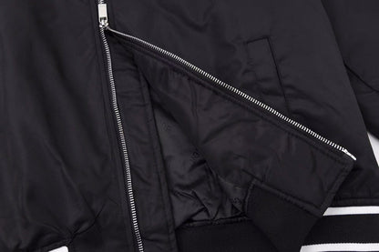 260813 New high-quality embroidered lettering cotton-padded pilot jacket coat