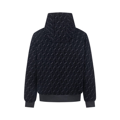 260813 New high-quality plush embroidery full-print hooded jacket coat
