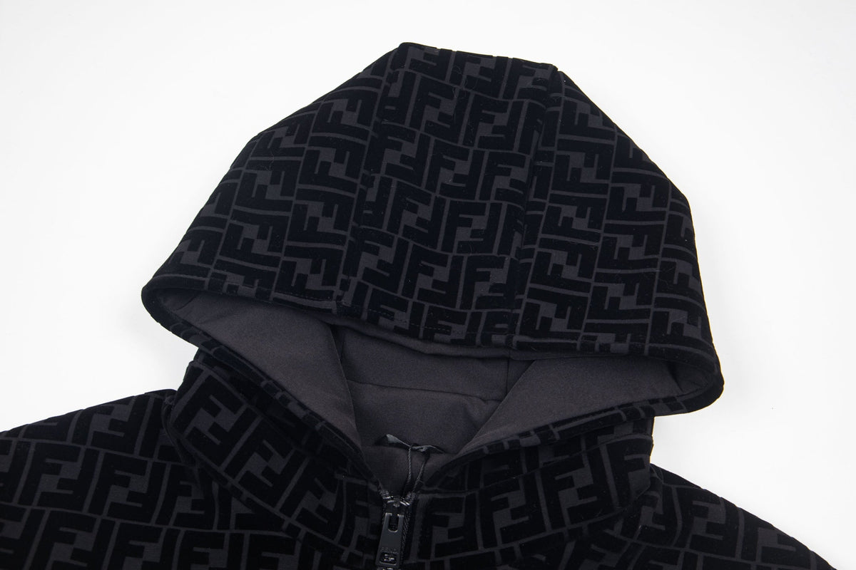 260813 New high-quality plush embroidery full-print hooded jacket coat