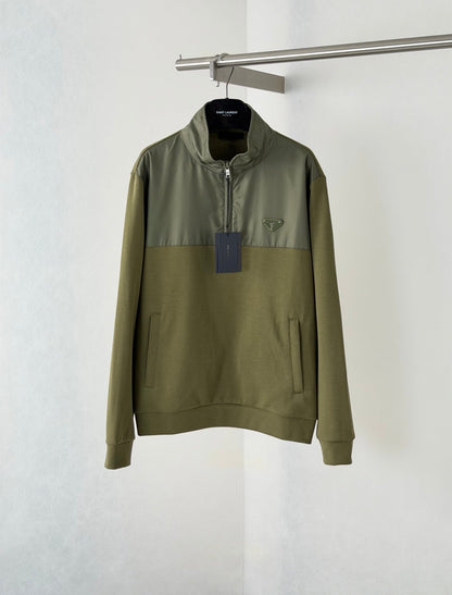 260813 New high-quality jacket with a blended fabric design on the front and back.