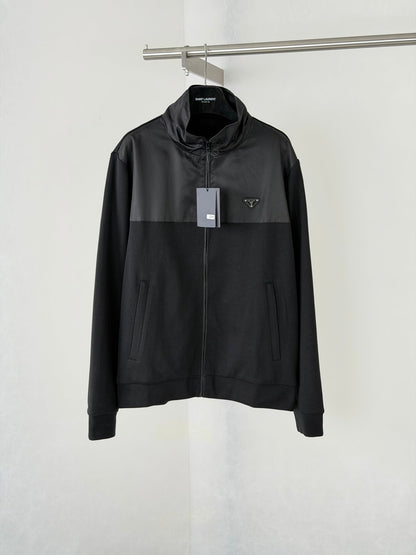 260813 New high-quality jacket with a blended fabric design on the front and back.