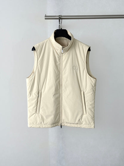 260813 New high-quality embroidered and pressed stand-up collar cotton jacket and vest