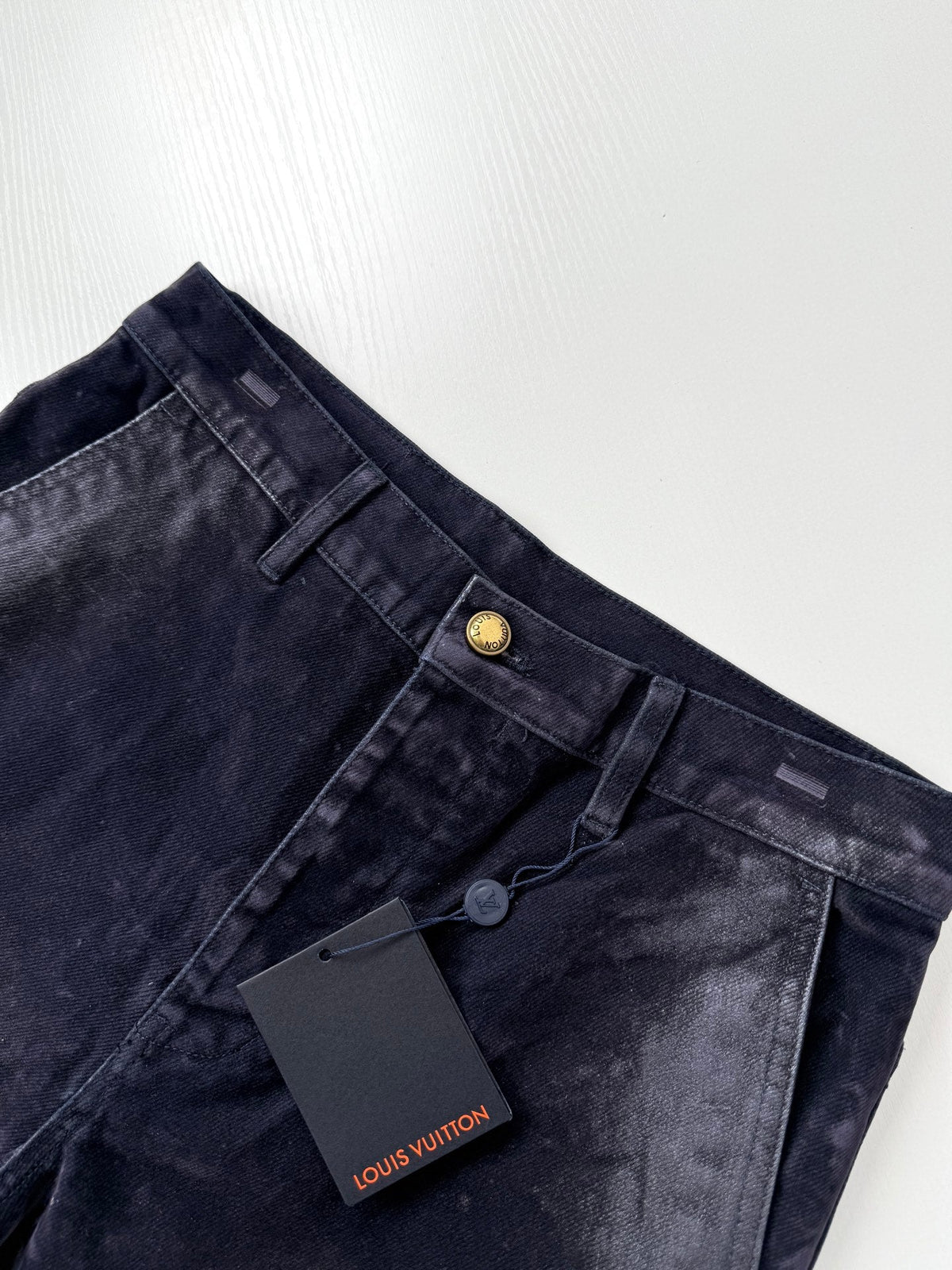 260813 New high-quality gradient distressed printed suede jeans