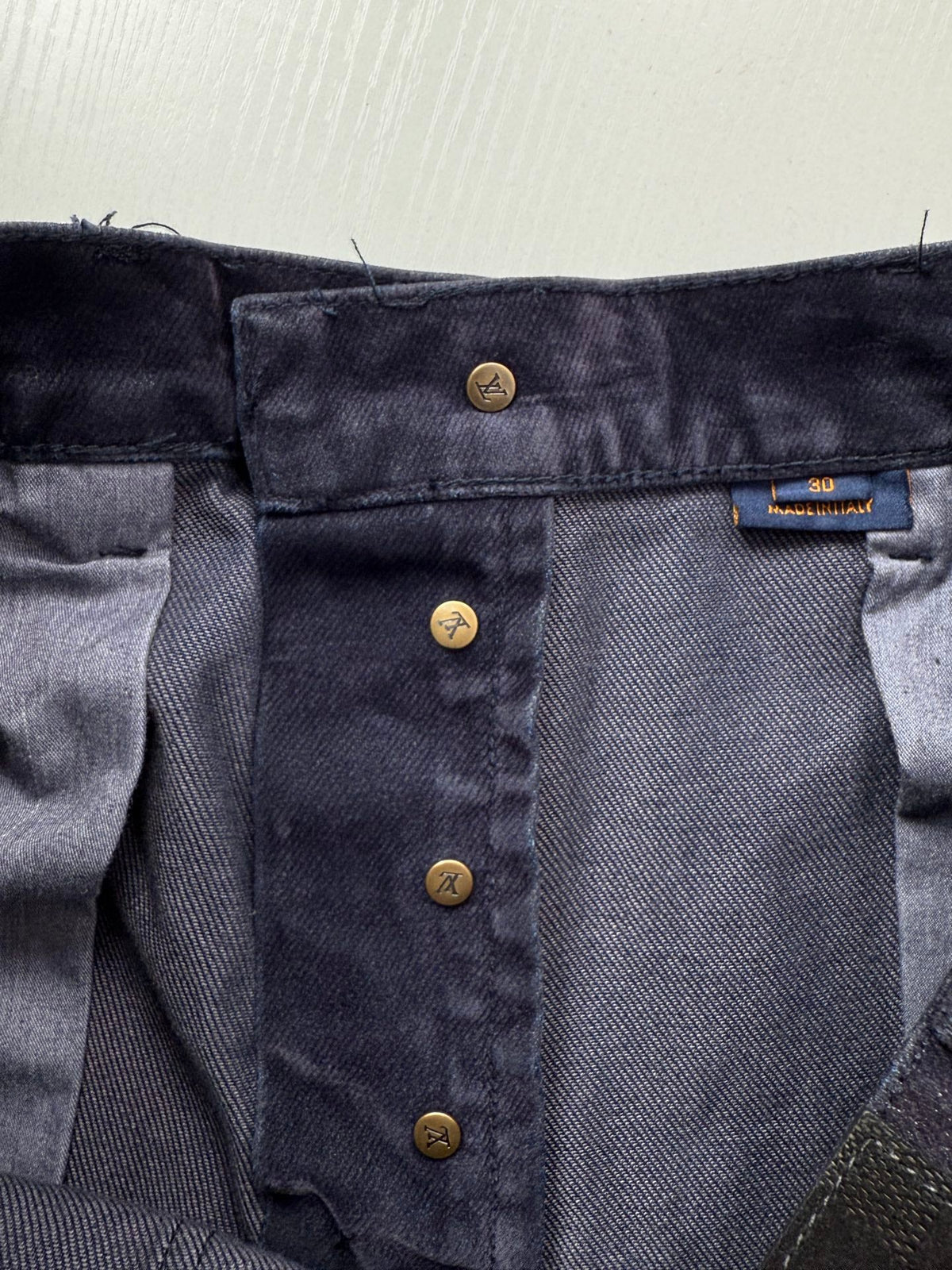 260813 New high-quality gradient distressed printed suede jeans