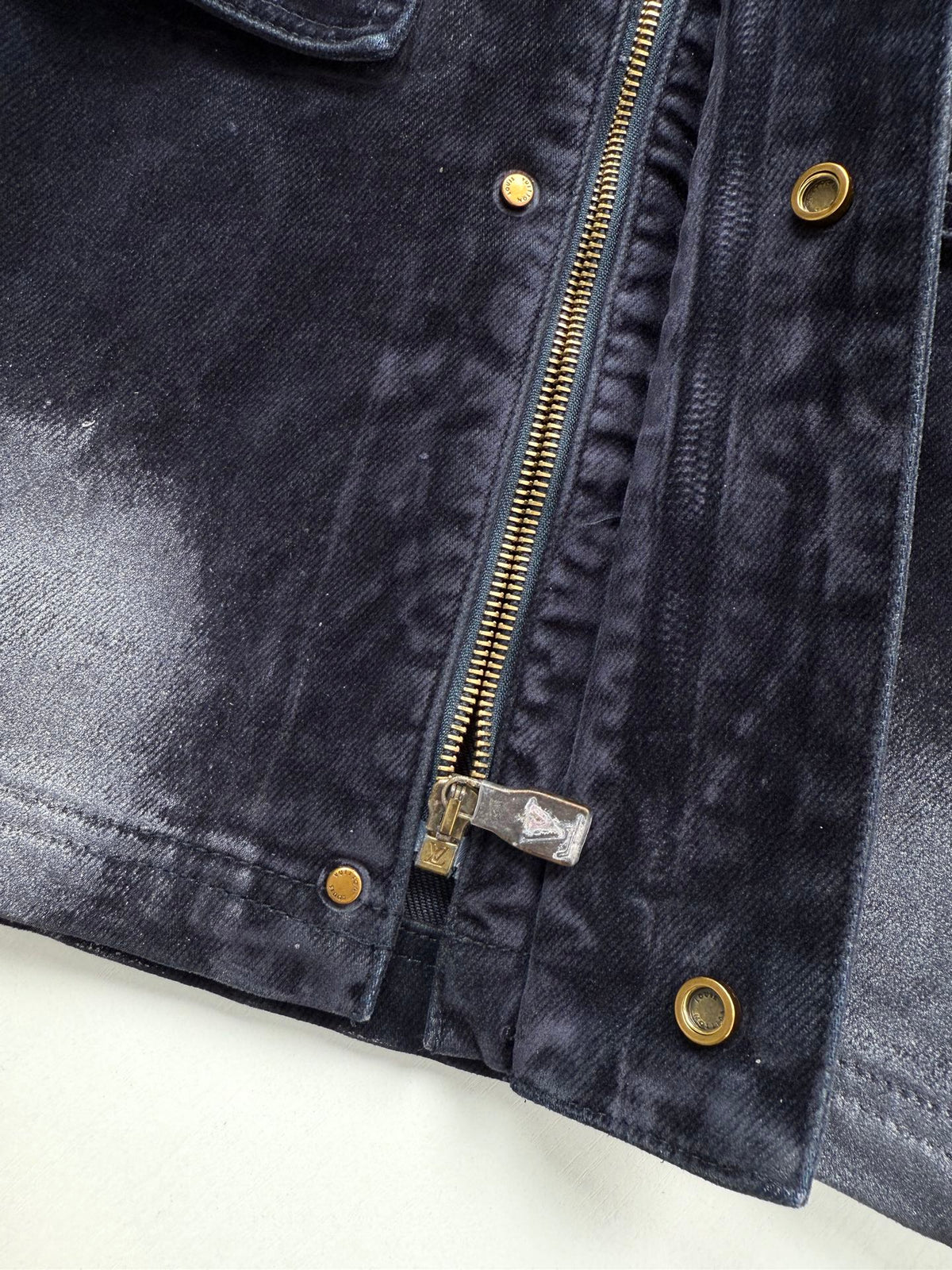 260813 New high-quality gradient distressed corduroy collar fleece denim workwear jacket