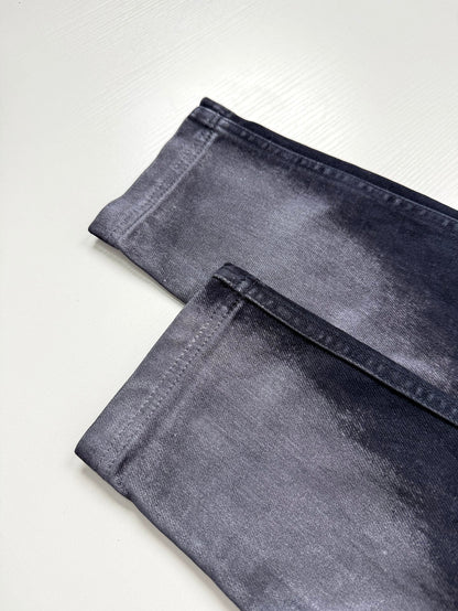 260813 New high-quality gradient distressed corduroy collar fleece denim workwear jacket