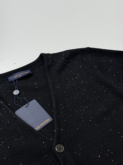 260813 New high-quality star-shaped sequin V-neck knitted cardigan coat
