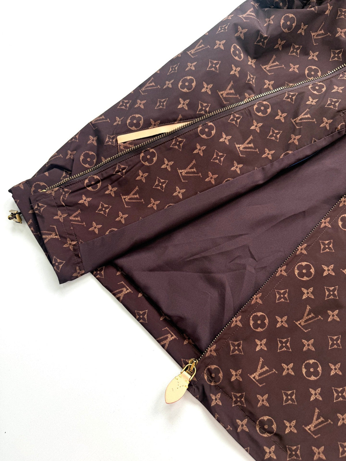 260813 New high-quality full-printed leather hooded windbreaker jacket