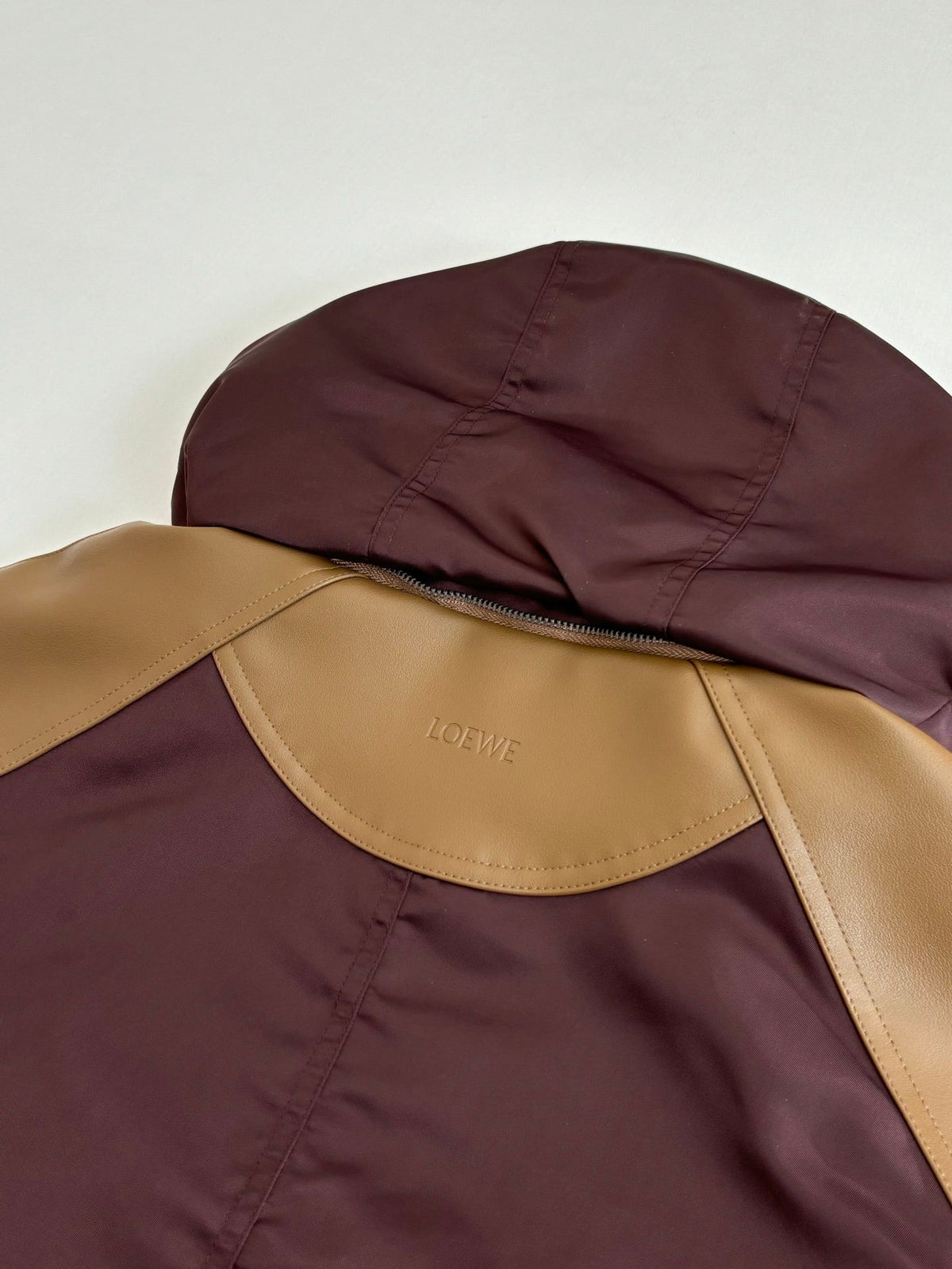 260813 New high-quality thick leather quilted hooded zipper jacket coat