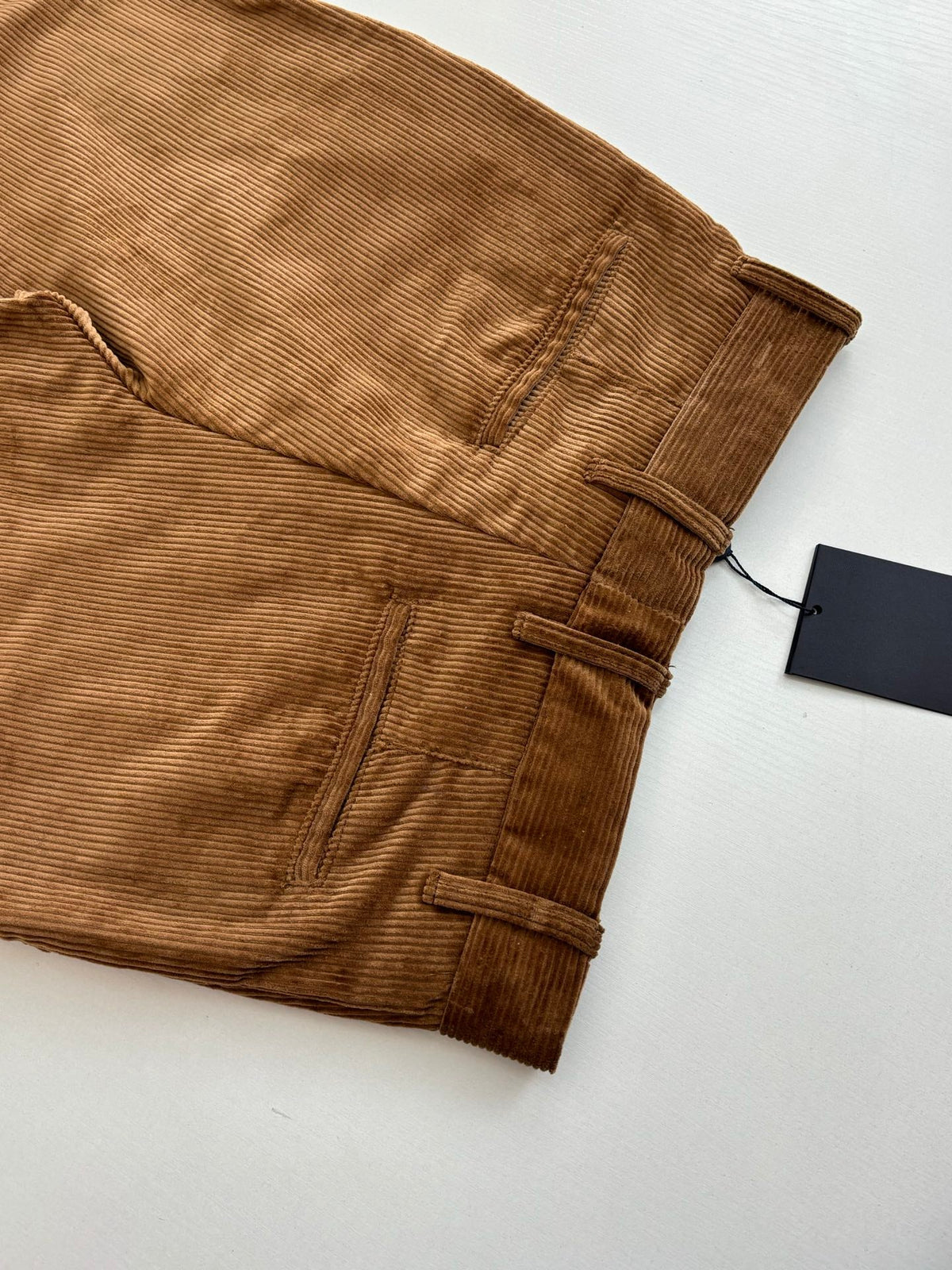 260813 New high-quality ski series leather appliquéd lettered corduroy pants