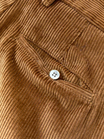 260813 New high-quality ski series leather appliquéd lettered corduroy pants