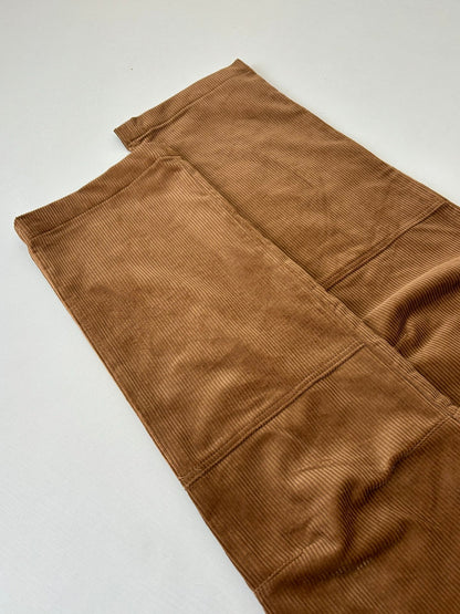 260813 New high-quality ski series leather appliquéd lettered corduroy pants