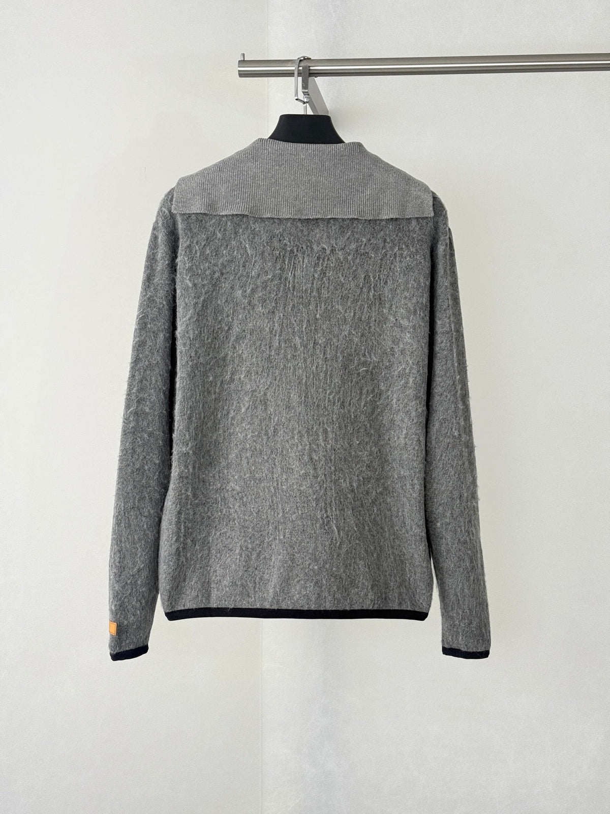 260813 New high-quality navy collar fleece pullover knit sweater