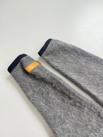 260813 New high-quality navy collar fleece pullover knit sweater