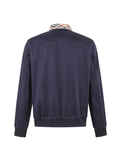 260813 New high-quality checked embroidered Harrington coat