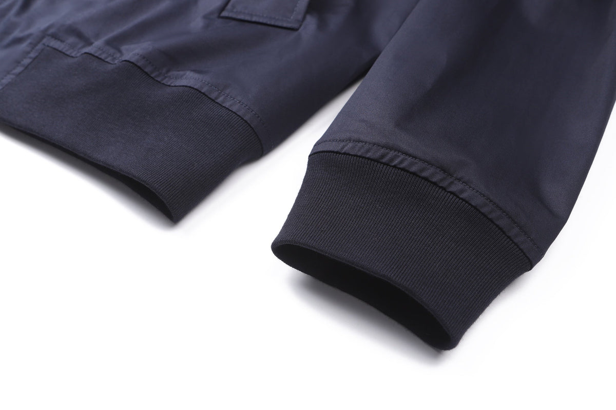 260813 New high-quality checked embroidered Harrington coat