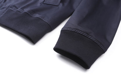 260813 New high-quality checked embroidered Harrington coat