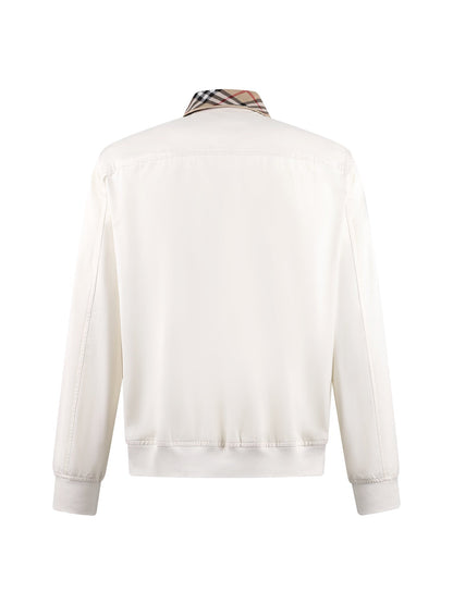260813 New high-quality checked embroidered Harrington coat