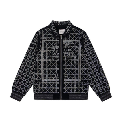 260813 New high-quality, elaborately crafted jacket with full diamond design for men