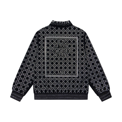 260813 New high-quality, elaborately crafted jacket with full diamond design for men