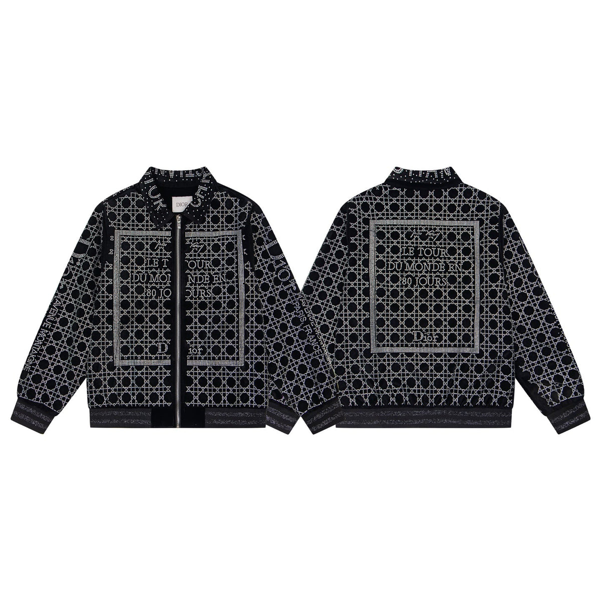260813 New high-quality, elaborately crafted jacket with full diamond design for men