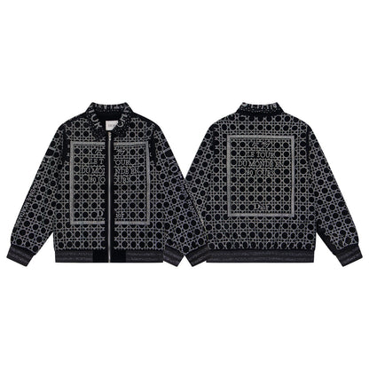 260813 New high-quality, elaborately crafted jacket with full diamond design for men