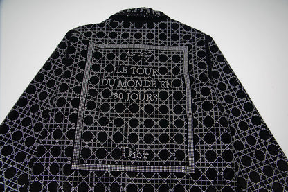 260813 New high-quality, elaborately crafted jacket with full diamond design for men