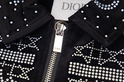260813 New high-quality, elaborately crafted jacket with full diamond design for men