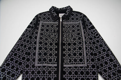 260813 New high-quality, elaborately crafted jacket with full diamond design for men