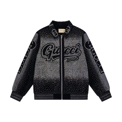 260813 New high-quality, elaborately crafted jacket with full diamond design for men