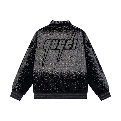 260813 New high-quality, elaborately crafted jacket with full diamond design for men