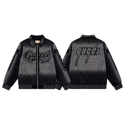 260813 New high-quality, elaborately crafted jacket with full diamond design for men