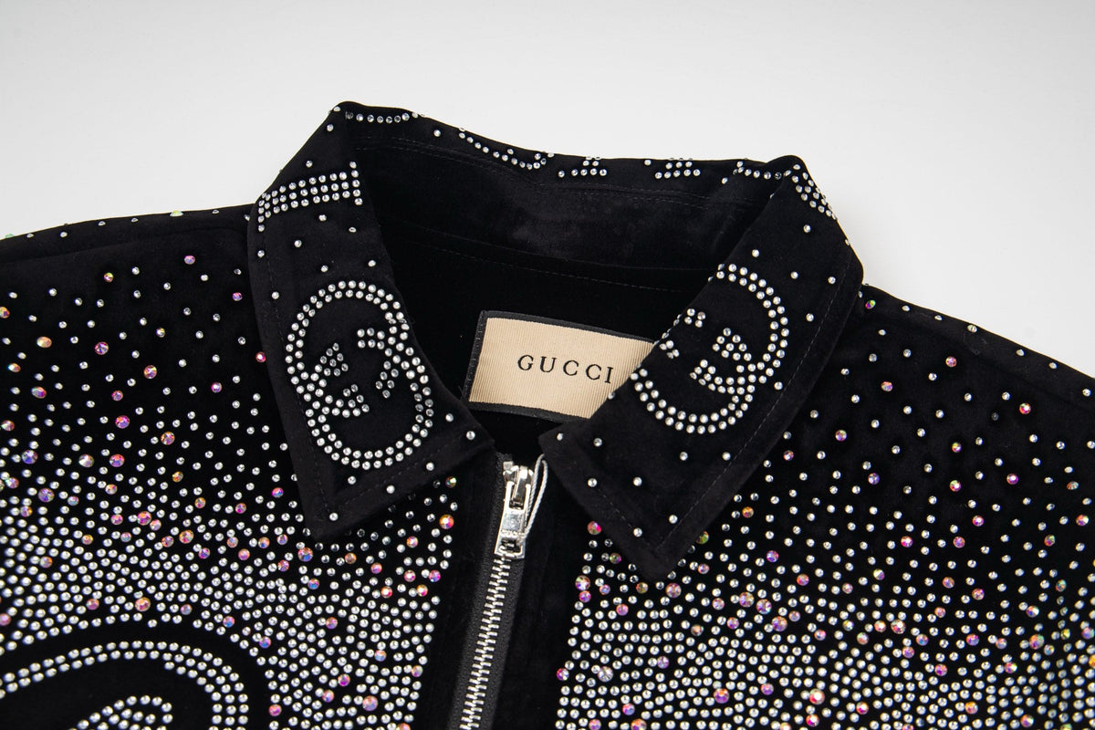 260813 New high-quality, elaborately crafted jacket with full diamond design for men