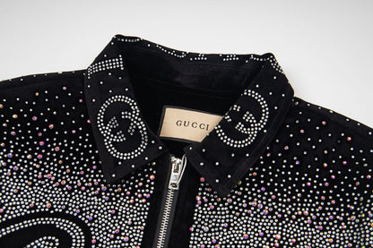 260813 New high-quality, elaborately crafted jacket with full diamond design for men