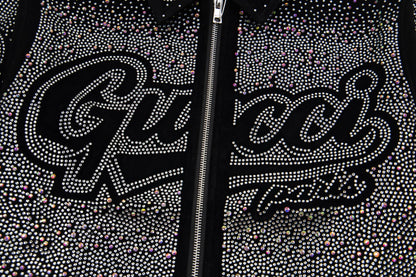 260813 New high-quality, elaborately crafted jacket with full diamond design for men