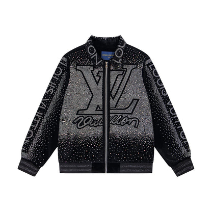 260813 New high-quality, elaborately crafted jacket with full diamond design for men